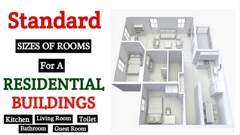 Standard Size Of Rooms In Residential Building And Their Locations