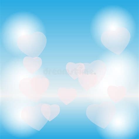 Vector Illustration Of Hearts Bokeh Background Stock Vector