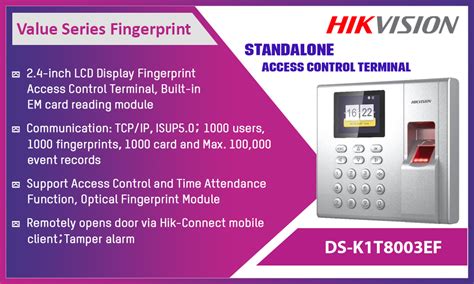 Ds K T Ef Hikvision Standalone Access Control Terminal In Lanka