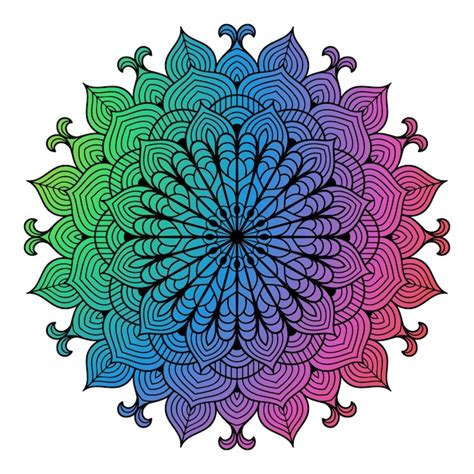 Fondo De Mandala Colorido Degradado Vector Premium