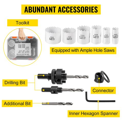 VEVOR Tube Notcher Kit 60 Degree Pipe Tubing Notcher w/ 9 Pcs Bi-Metal