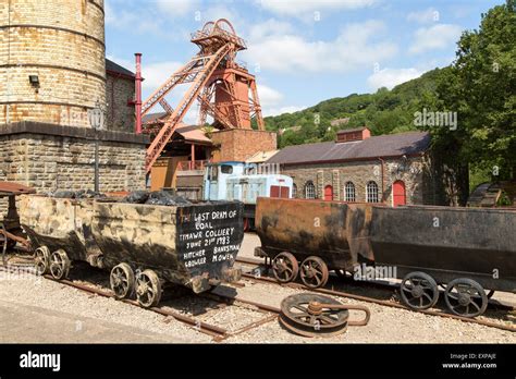 Pit Coal Mine Mining Pit Head Rhondda Heritage Park Hi Res Stock