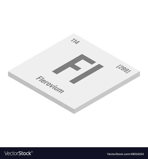 Flerovium fl periodic table element Royalty Free Vector