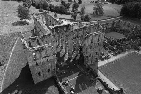 Aerial View of Rievaulx Abbey. Rievaulx Village Editorial Photo - Image ...