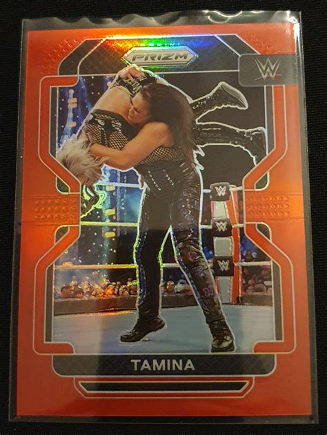 2022 Panini WWE Prizm Base Parallel Vertical Red Prizm 221 299