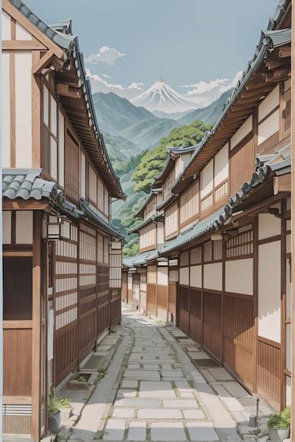 Premium AI Image | classic illustration of kyoto city landscape