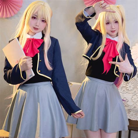 Anime Oshi No KO Hoshino Rubii Trang Phục Cosplay Cô Gái đồng phục JK