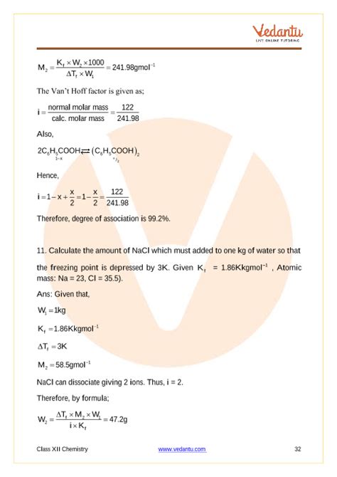 Cbse Class 12 Chemistry Chapter 2 Solutions Important Questions