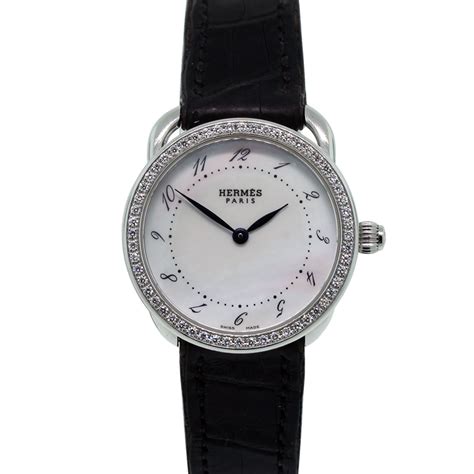 Hermes Arceau Ar5230 Diamond Bezel Ladies Watch