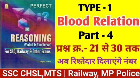 Blood Relation Perfect Reasoning Book Solution Deepak Kumar Reasoning