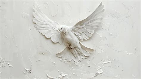 Premium Photo | A white dove on a white background