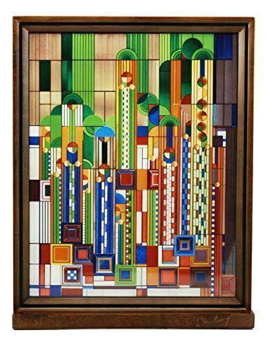 Frank Lloyd Wright Saguaro Forms Cactus Flowers Stained Glass Plaque Wall Decor For Sale Online