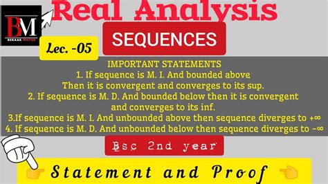 Monotonic Sequence Is Convergent Iff It Is Bounded Statement And