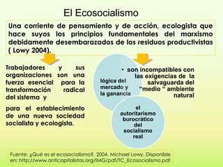 Ecologia Y Ecosocialismo PPT