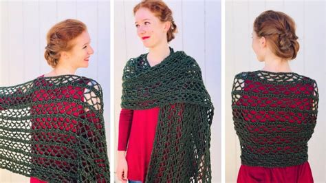 Rectangular Crochet Shawl Pattern Video • Free Crochet Tutorials And Patterns