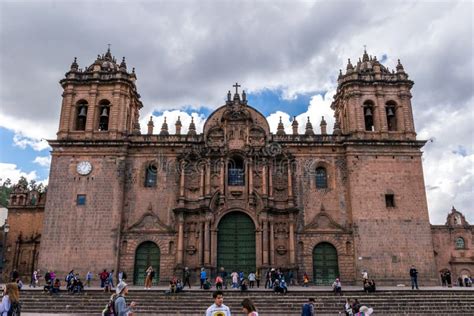 Spanisch Kolonial La Compania Auf Der Plaza De Armas In Cusco Peru