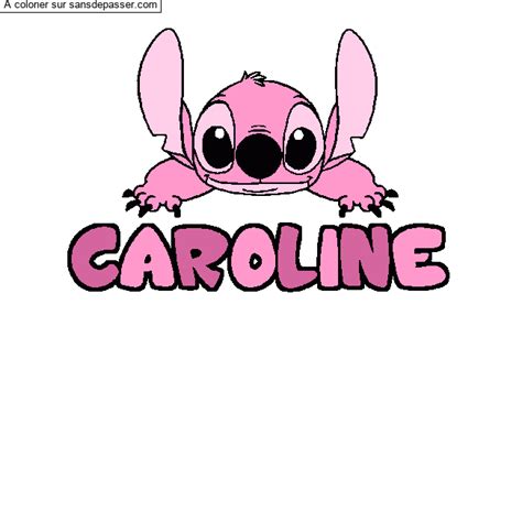 Coloriage Pr Nom Caroline D Cor Stitch Sans D Passer