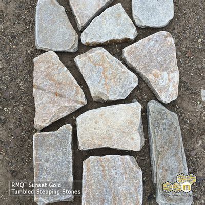 Sunset Gold Tumbled Stepping Stone Northern Stone