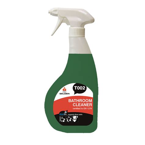 Selden T002 Bactericidal Bathroom Cleaner 750ml Spray Cleaning Supplies 4 U