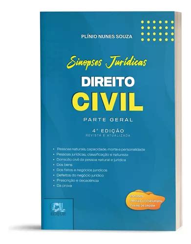 Direito Civil Sinopses Jur Dicas Resumo Parte Geral Para