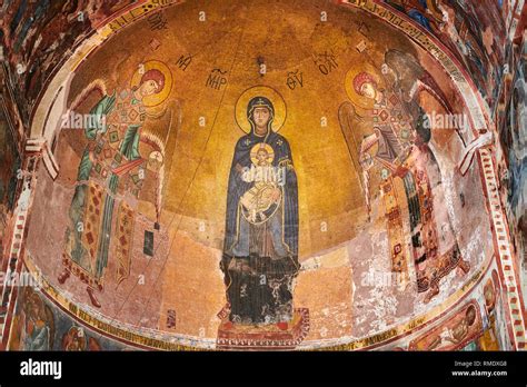 Foto E Immagini Del Mosaico Bizantino Della Theotokos Raffigurante La