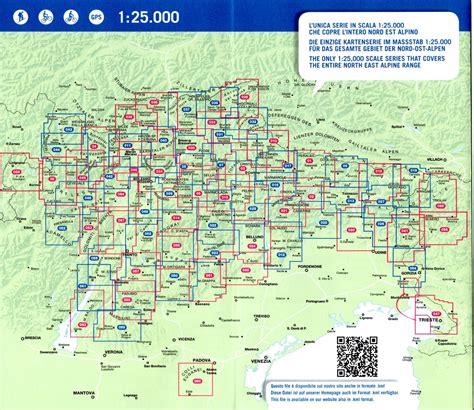 Tabacco Carta Topografica Dalla Alla Libri Trekking