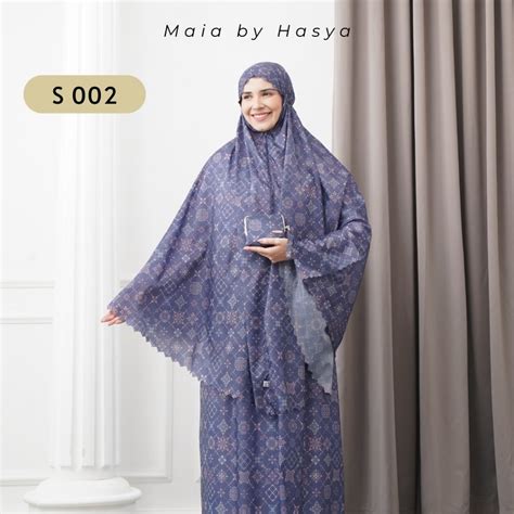 Jual Maia By Hasya Mukena Emily Series Motif Bunga Terbaru Bonus