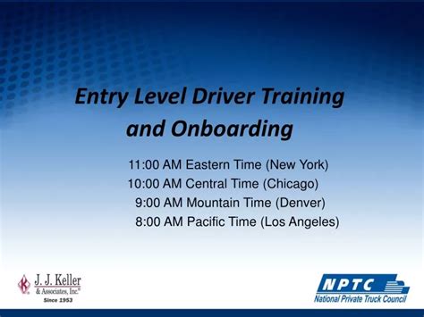 Ppt Entry Level Driver Training And Onboarding Powerpoint