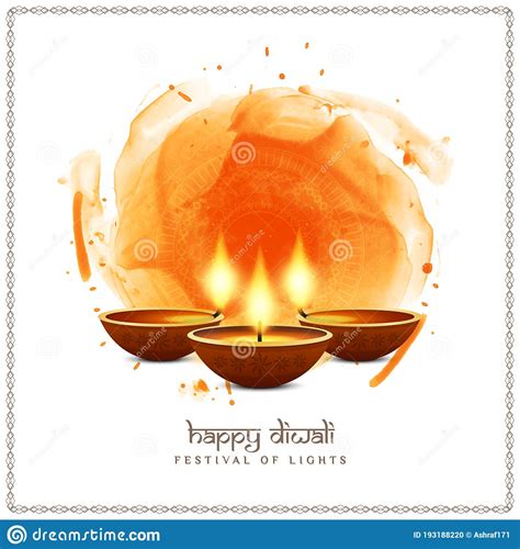 Abstract Happy Diwali Indian Festival Background Design Stock Vector