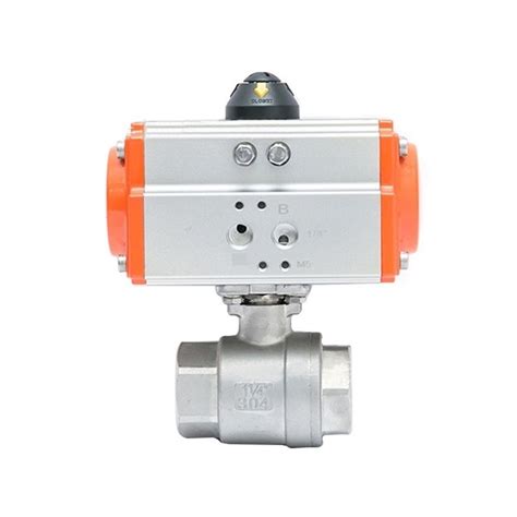 Pneumatic Ball Valve Dn15 Dn20 Dn25 Dn32 Dn40 Dn50 Two Piece High Platform Stainless Steel