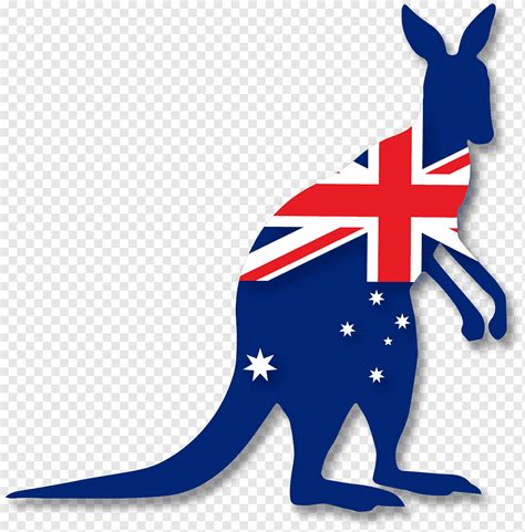 Kangaroo Holding Australian Flag