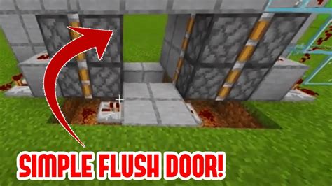 Simple Flush X Piston Door And Trapdoor For Minecraft Bedrock Youtube