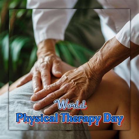 Premium Psd World Physical Therapy Day Physiotherapist World Spine