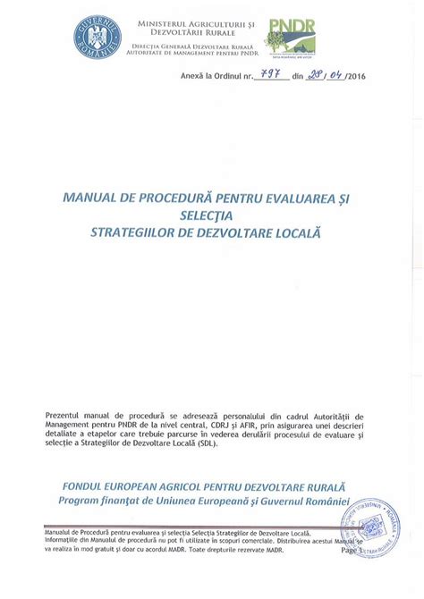 PDF Manualul de Procedurä pentru evaluarea selecçia Selec ia