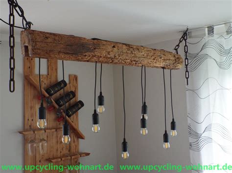 Lampen aus Holzbalken Upcycling Möbel für ein modernes Zuhause