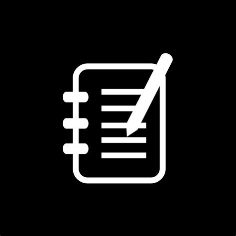 Minimal Black And White Notes Mobile App Icon App Icon App Icon Design