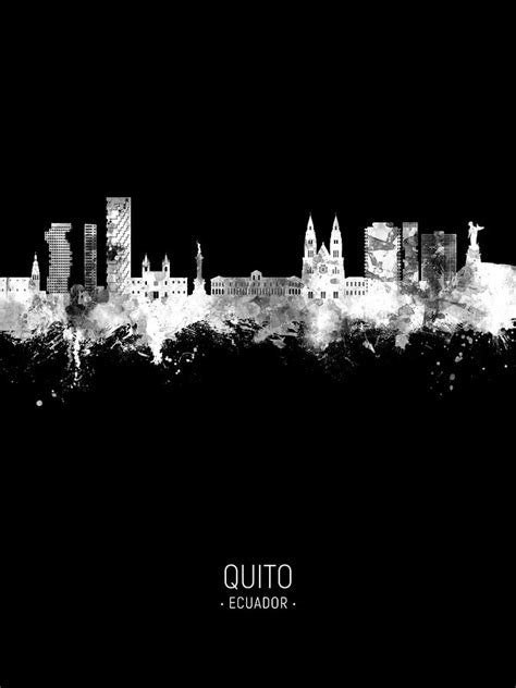 Quito Ecuador Skyline #47 Digital Art by Michael Tompsett - Fine Art ...