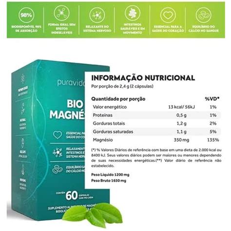 Kit X Bio Magnesio Saude Ssea Saude Do Cora Ao Caps Pura