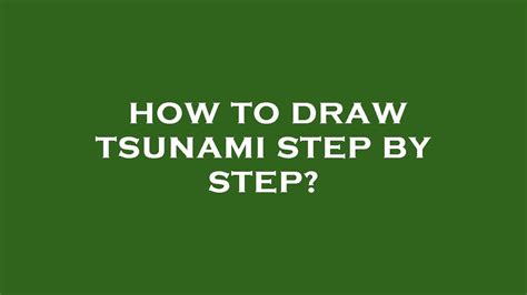 How To Draw Tsunami Step By Step YouTube