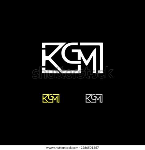 Kgm Alphabet Logo Template Black Background Stock Vector (Royalty Free ...