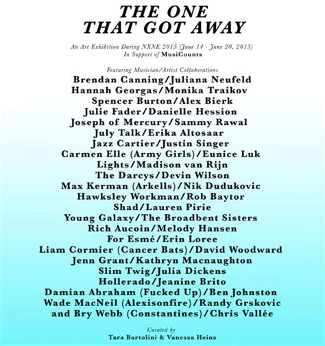 NXNE's 'The One That Got Away' Exhibit Enlists Damian Abraham, Brendan ...