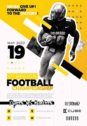 Football Flyer Templates Free Psd Ai Word Doc Indesign Formats