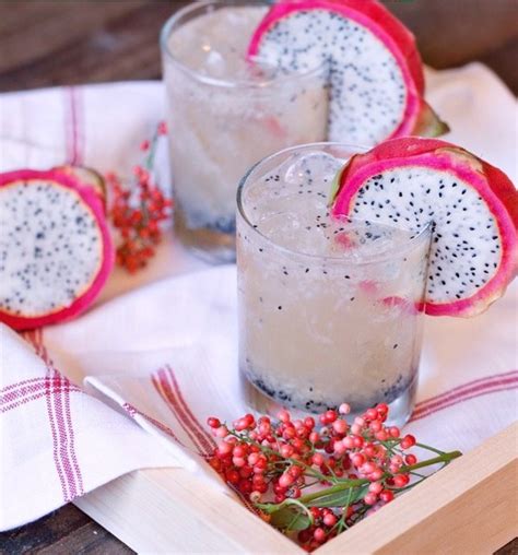 Dragon Fruit Cocktail Fruit Cocktails Food Holiday Cocktails