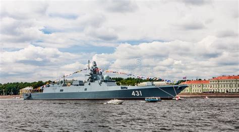 Frigate Admiral Kasatonov on the Eve of the Day of the Russian Navy in ...