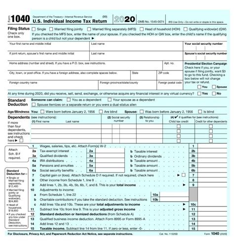 Form 1040 | IRS Form 1040 Instructions – Free Template