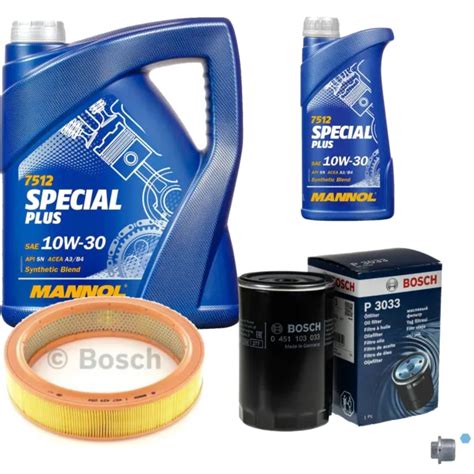 Bosch Inspection Set L Mannol Special Plus W Pour Audi Vw