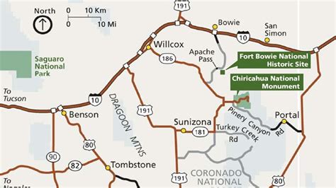 Chiricahua National Monument Map