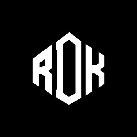 RDK letter logo design with polygon shape. RDK polygon and cube shape ...