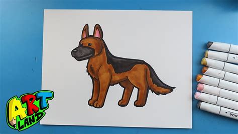 How To Draw A German Shepherd