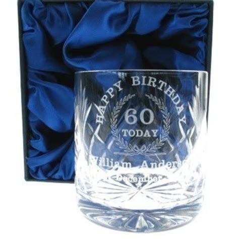 60th Birthday Whisky Glass Engraved The Personalised T Shop